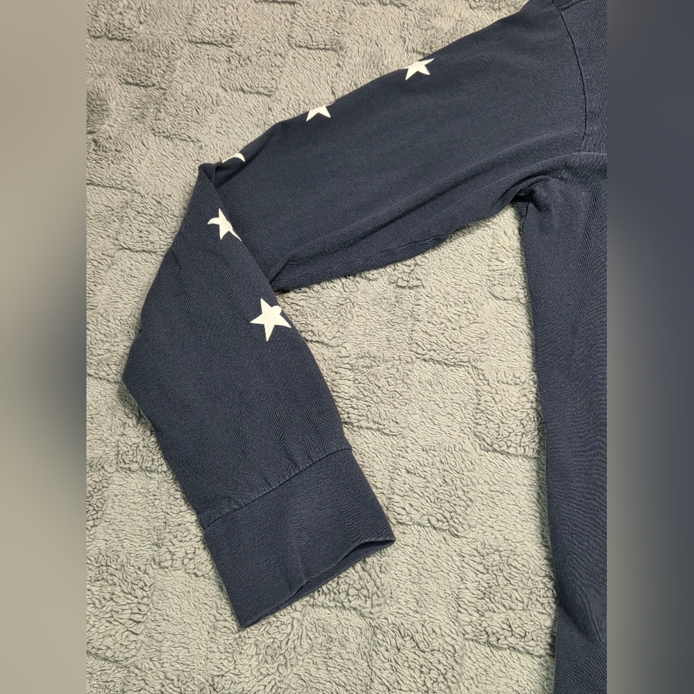 Billabong🇱🇷 American Flag Stars Blue Graphic Long Sleeve T-Shirt Men's LARGE - Picture 8 of 13